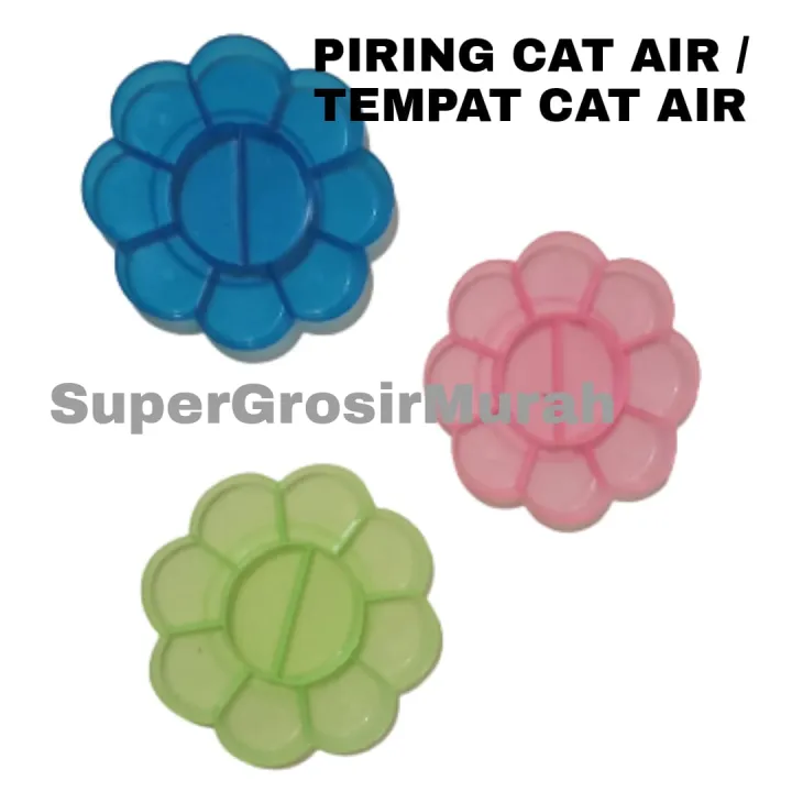 1 Palet Lukis Cat Air Wadah Tempat Cat Piring Cat Acrylic Bening Warna Lazada Indonesia 3470