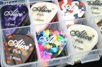 ﹉ 30pcs Alice Pearl Celluloid Acoustic Electric Guitar Picks Plectrums 1 Plastic Picks Box Case 6 Thickness Free Shipping