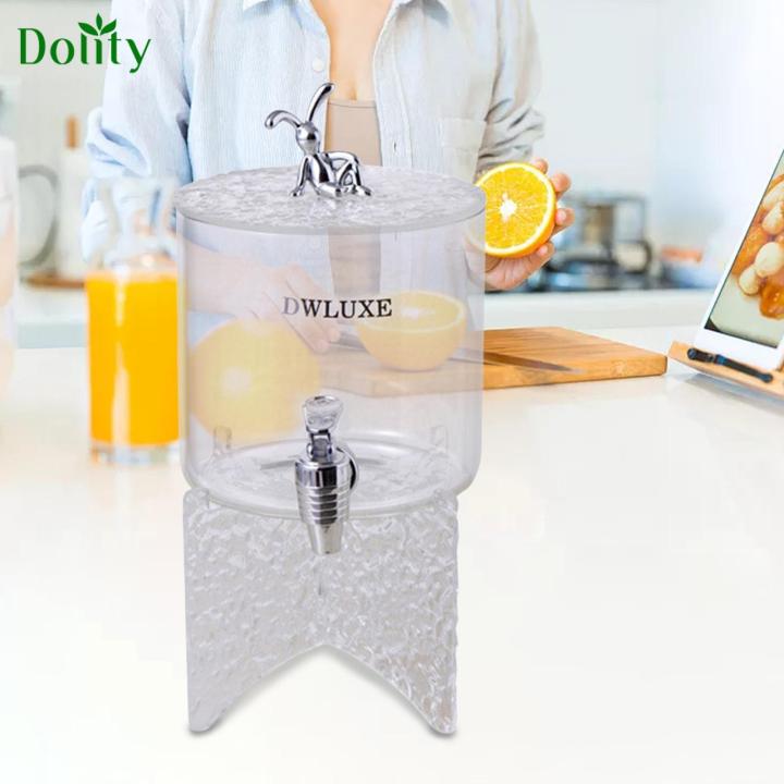 Glass Cold Kettle With Faucet In Refrigerator Drink Dispenser For