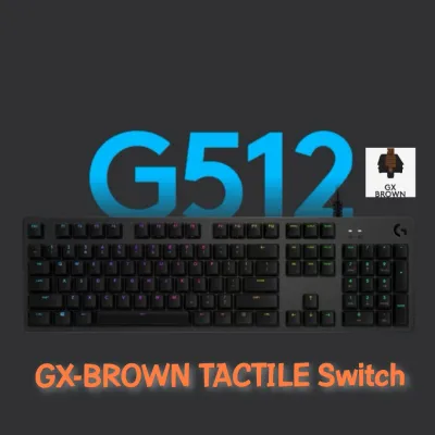 LOGITECH G512 CARBON (GX BROWN LINEAR SWITCH) Gaming Keyboard RGB Mechanical Gaming Keyboard (EN/TH)  รับประกันศูนย์ 2 ปี