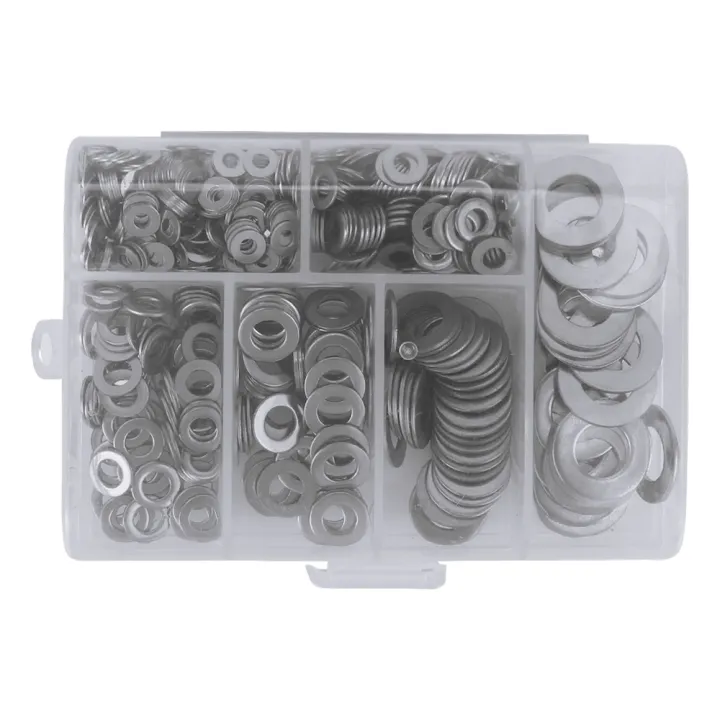 flat-washer-set-m3-m4-m5-m6-m8-m10-screw-fastener-stainless-steel-washer-plain-660pcs-box-hardware-accessories