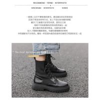 JASMIN NOIR Black Inner Heightening Women Martin Boots 2021 Women Spring And Autumn Short Tube British Style Thick-soled Ankle Boots