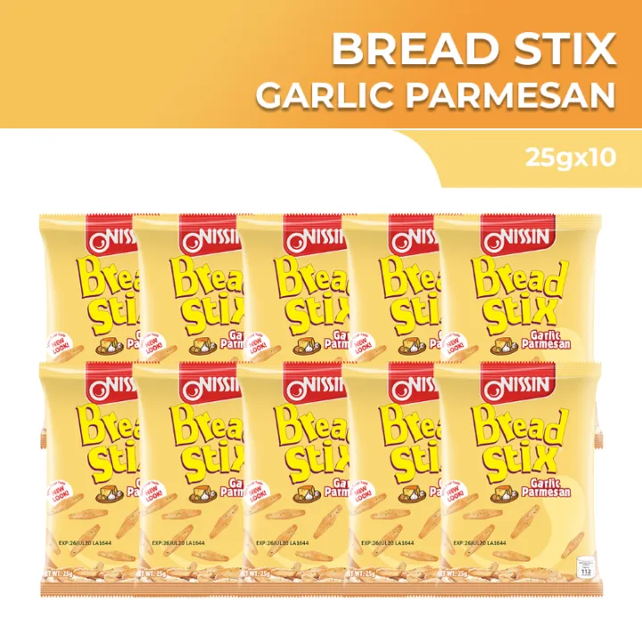 Nissin Bread Stix Garlic Parmesan 25g Pack of 10 Lazada PH