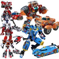 【CW】Korea Anime Tobot Brothers Transformation Robot Toys Cartoon Deformation Car Airplane Action Figures Vehicle Children Boy Gifts