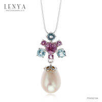 Lenya Jewelry จี้เงินแท้ ประดับมุก อเมทิสต์ และ บลูโทแพซ