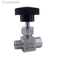 ✢ↂ✵ Free ship needle valve Adjustable 1/4 3/8 male to female thread stainless steel 304 Flow Control shut off crane needle valve