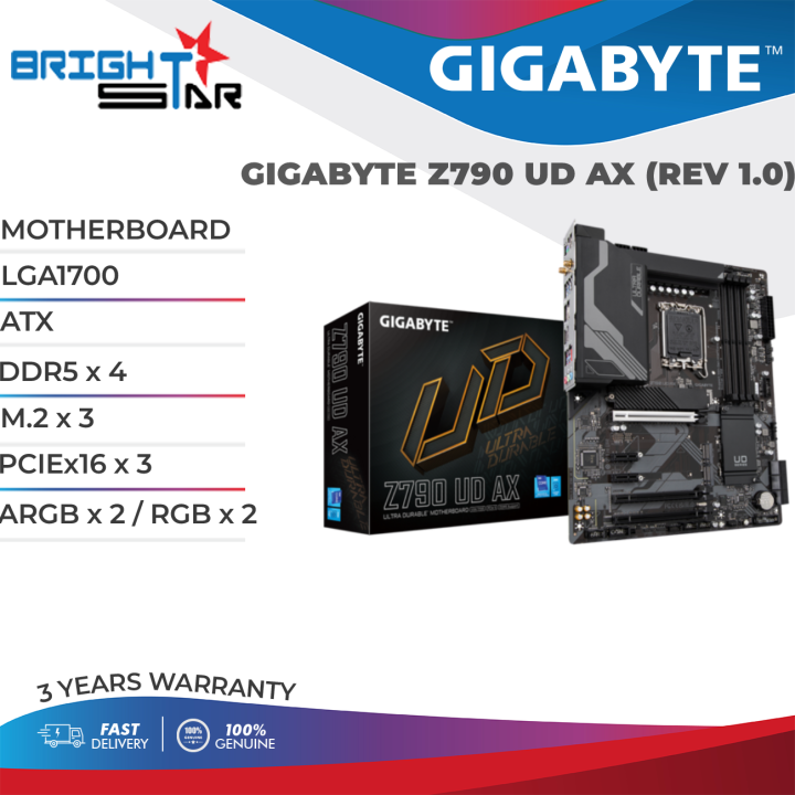 MB / GIGABYTE Z790 UD AX (REV 1.0) / LGA1700 / ATX / DDR5 x 4 / M