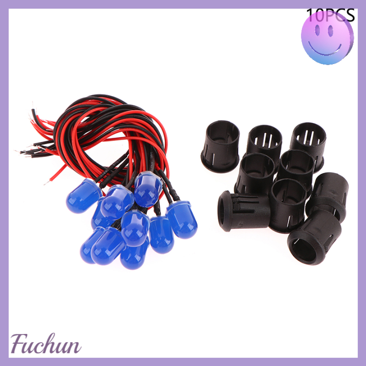 fuchun-ไฟ-led-แบบสายคงที่12v-10มม-หลอดไฟโคมไฟแอลอีดีสว่างเป็นพิเศษหลอดไฟไฟตกแต่งในสวน10ชิ้น