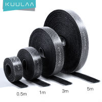 KUULAA 1m/3m/5m Cable Organizer Wire Winder Cable Holder For Mouse Earphone Cord Protector HDMI Aux USB Cable Management Wire Reusable Cable Hook &amp; Loop Cable Straps Wire Ties