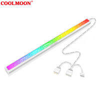 COOLMOON ไฟแถบไฟ LED Armb พร้อมหัวไฟขนาดเล็ก5V 3Pin เปลี่ยนความเร็วแสงบาร์หลอดไฟ DIY ริ้วสายไฟตัวเครื่องเคสสำหรับคอมพิวเตอร์พีซี