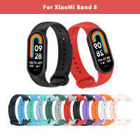 สายรัดลวดลายสำหรับ XiaoMi Band 8 Smart Writband สายนาฬิกาข้อมือสร้อยข้อมือซิลิโคนแนวสปอร์ตสำหรับเปลี่ยนสาย Band8