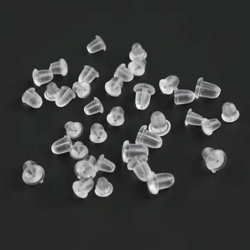 690pcs Earrings Backs for Studs, 5 Styles Silicone Earring Backs with  Earring Pins Rubber Ear Studs Backing Clear Soft Earring Backs Replacements  for