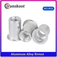 50pcs 20Pcs M3 M4 M5 M6 M8 M10 M12 Aluminum Alloy Rivnut Flat Head Threaded Rivet Insert Nutsert Cap Rivet Nut