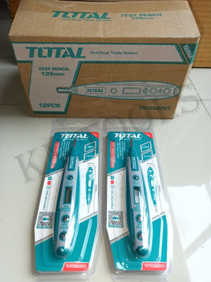 TOTAL ไขควงเช็คไฟดิจิตอล ไขควงลองไฟดิจิตอล ปากกาวัดไฟ 5.1/2นิ้ว รุ่น THT292201(Voilage Tester)