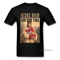 Men Tshirt Jesus Died For Our Tins Tshirt Designer T Shirts God Christian Black Tees 80S