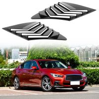 1 Pair Car Side Window Louver Shutter Deflector Trim Cap for Q50 2014-2022 Rear Shade Scoop