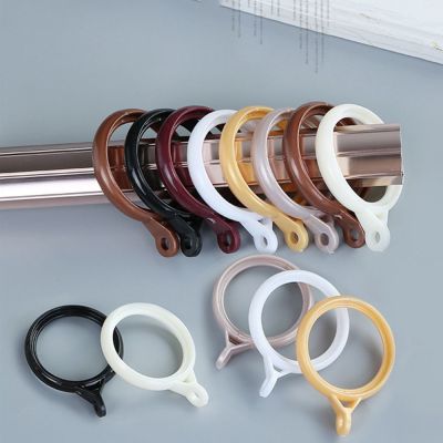 20 Pcs/Pack Large Roman Rod Clip Hook Wear-Resistant Solid Color Curtain Rings Thicken Strong Hanging Loop Buckle Curtain Decor