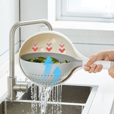 【CC】 Drain Basket Bowl Washing Storage Strainers Bowls Drainer Vegetable Cleaning Colander