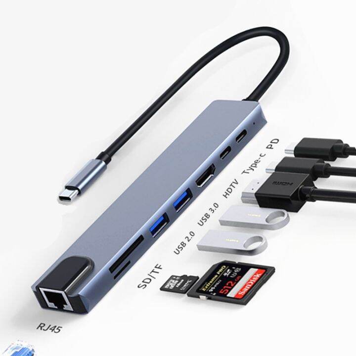 usb-rankman-ไปยัง-rj45อีเธอร์เน็ต4k-hdtv-usb-usb-3-0-2-0-type-c-สำหรับ-macbook-ipad-pro-samsung-s22-dex-xiaomi-12-tv-สวิตช์-ps5