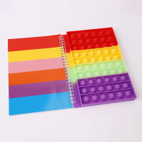 Pop Its Notebooks-40 Pages School Writing Book Fidget Toy Writing Pad Sensory Relief Squeeze Notebook Kids Educational Supplies