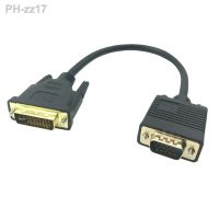 Black DVI To VGA Adapter Cable 1080P DVI-I to VGA Cable 24 5 DVI Male to 15 Pin VGA Male Video Converter For PC Display 0.3M