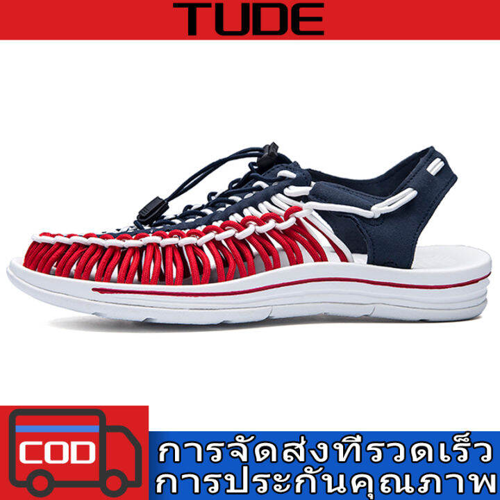 tude-2023-รองเท้าคู่-ฤดูร้อนผู้ชายรองเท้าแตะชายหาดรองเท้าคุณภาพสูงถักรองเท้าแตะผู้ชายรองเท้าถักรองเท้าผู้ชายรองเท้ารองเท้าแตะแบน