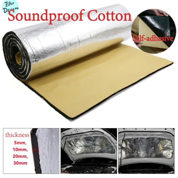 Soundproof Foam Car Sound Heat Insulation Cotton Mats Engine Bonnet Deadening Firewall Noise 0962