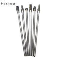 6Pcs Rotary Files Burrs Double Cut High Tungsten Carbide อลูมิเนียม CNC เครื่องตัดแกะสลัก 6 x 10mm 150mm