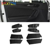 SRXTZM 8pc For Volkswagen Tiguan 2017 2018 2019 Microfiber Leather Interior Car Door Panel Guards Door Armrest Panels Cover Trim