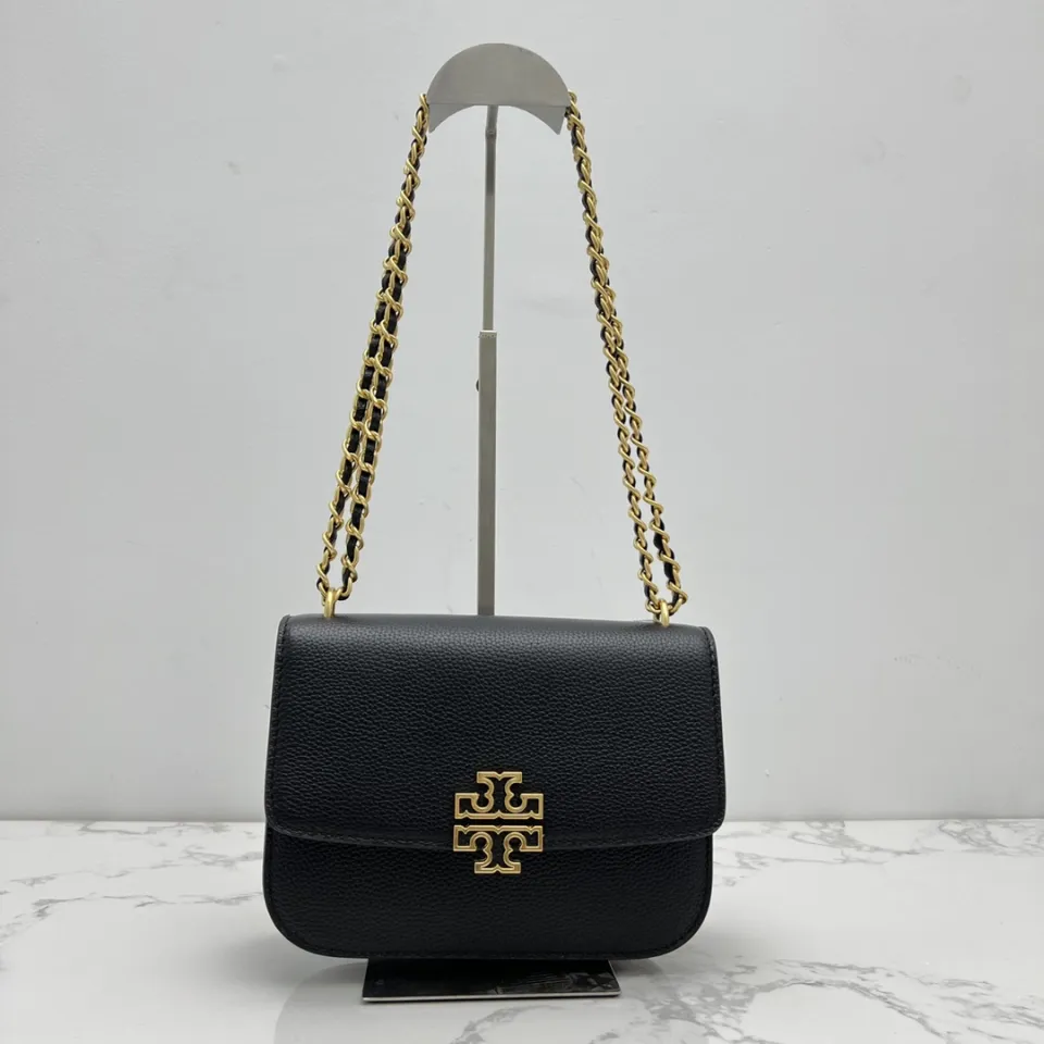 NWT Tory Burch Britten Small Adjustable Shoulder Bag BLACK 140987