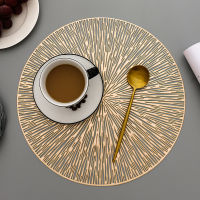 468PCS Round Placemats Restaurant Hollow PVC decoration Meal Mat Anti-hot Dining Table Line Mat Steak Plate Pad Flowers