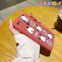 Jjlingji เคสสำหรับ OPPO F9 Pro Realme A7x 2 Pro เคส U1 Realme แบบเต็มหน้าจอ Pochacco เคสมือถือนิ่มบางลายขอบสี่เหลี่ยมด้านข้างเคสซิลิโคนเคสนิ่มเคสป้องกันการกระแทก