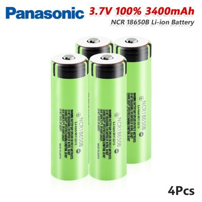 ถ่านชาร์จ Panasonic Li-on 3400 mAh 3.7V สีเขียว หัวนูน ของแท้ Made in Japan