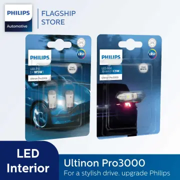 2 x Ampoules LED Philips T10 W5W Ultinon PRO6000 12V - Blanc 6000K