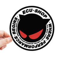 สติกเกอร์ ECU SHOP แบบกลม แบบยาว สำหรับติดบังโคลน สติกเกอร์ PVC กันน้ำ พร้อมส่ง