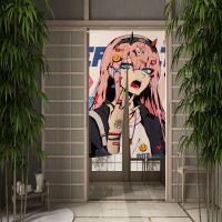 【CW】 Anime Female Charact Door Curtain for Doorways Thermal Insulated Tie Up Window Pernament