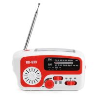 RD639 Solar Powered Radio 1200MAh Portable Solar Charge Hand Crank SOS Alarm AM/FM LED Torch Radio for Outdoor Emergency