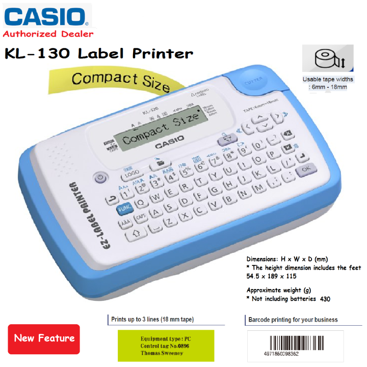 Casio Label Printer KL130 (Label IT, EZ Label) Lazada