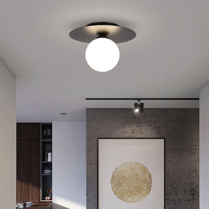 mzd-with-bulb-nordic-aisle-light-simple-modern-creative-ระเบียงโคมไฟเพดาน-porch-entrance-hall-cloakroom-corridor-light