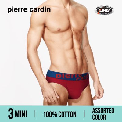 (3 ชิ้น) Pierre Cardin กางเกงชั้นใน ผ้าฝ้าย 100% สําหรับผู้ชาย PC2099-3M By URB rhh