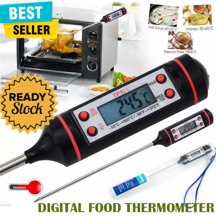 Digital Food Thermometer for Kitchen Cooking BBQ TP101 Termometer Masak