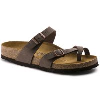 Birkenstock รองเท้าแตะลําลอง สําหรับผู้ชาย ผู้หญิง ลาย Thong Mayari Birko-Flor Nubuck Mocha