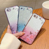 เคส Y81i Vivo Y81ติดเพชรแวววาวแวววาวเคลือบเงาลายดอกไม้ชุบเคสมือถือเคสป้องกันซิลิโคนฝาหลังกันกระแทกเด็กผู้หญิง