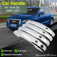 for Audi Q5 8R 2009~2017 Chrome art Door Handle Cover Car Exterior Decorate Styling Accessories Film Stickers Trim