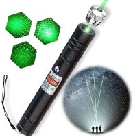 High Power Green Pointer Long Range Lazer Pointer USB Recharge Outdoor Interactive Cat Toy Star Cap