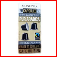 Monoprix Arabica Espresso Capsule x 20 Caps Instant Coffee กาแฟแคปซูล Monoprix  กาแฟ กาแฟสำเร็จรูป นำเข้าจากประเทศฝรั่งเศส