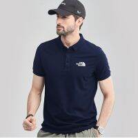 POLO T-shirt Mens trendy ruffian handsome embroidered business lapel T-shirt Mens loose oversized top