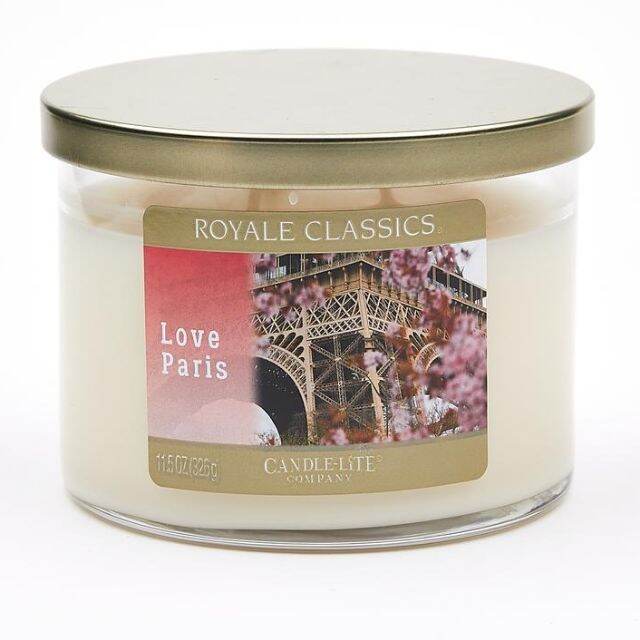CandleLite Company 3Wick Candle Royale Classics LOVE PARIS 11.5 OZ