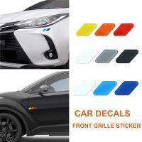 ☊☍ Car Body Badge 3 Color Emblem Acrylic Car Grille Ornament Truck Exterior Trim Accessories For TOYOTA Yaris Auris