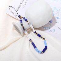 Fashion Temperament Soft Ceramic LOVE Mobile Phone Chain Hanging Set Niche Design Creative Accessories